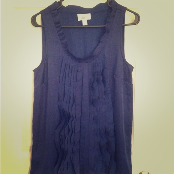 Ann Taylor loft navy blue tank
