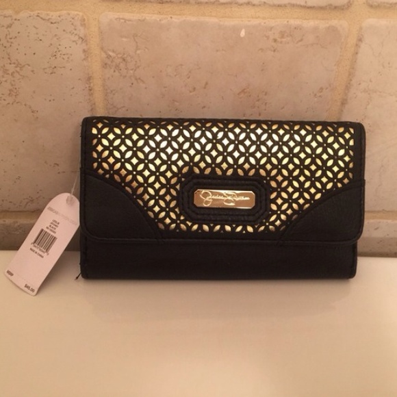 Jessica Simpson Clutches & Wallets - MAKE AN OFFER! JS black gold continental wallet