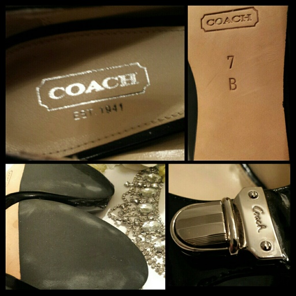 🎉HP🎉 COACH Auth Black Peep Toe Heel Shoe - Picture 3 of 4