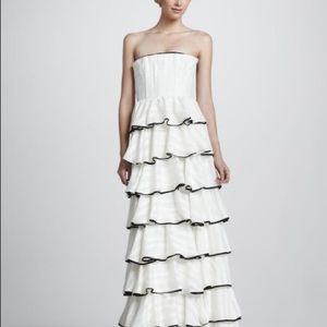 NWT Alice + Olivia Autora Ruffle Tiered Gown size8