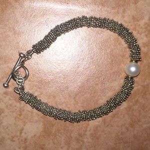 MICHAEL DAWKINS toggle bracelet .925 stamp silver