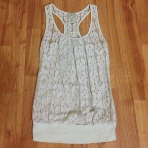 Cream lace top