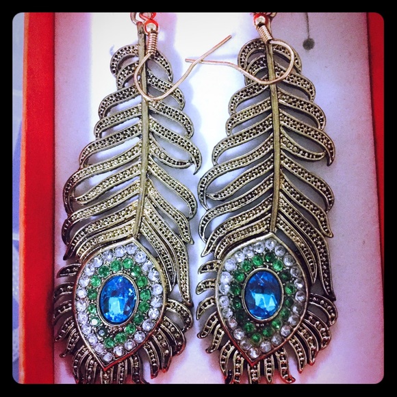 Peacock  pattern with Crystal elements