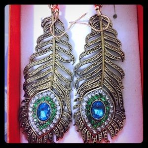 Peacock  pattern with Crystal elements