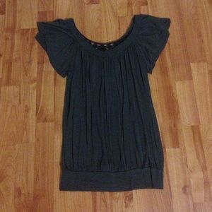 Olive top with back detailing