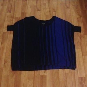 Black and blue striped sweater