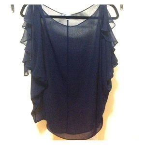Sheer navy top