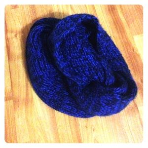 Navy and black knit scarf
