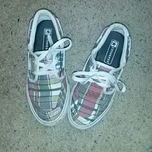Plaid converese boat shoes