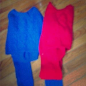 Express red & blue sweaters size extra small