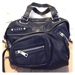 Industrial dark blue L.A.M.B. Shoulder bag
