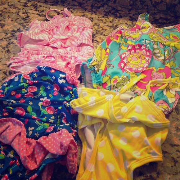 Bundle of 4 girls bathing suits