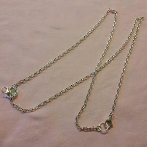 Origami Owl Silver chain and locket bundle