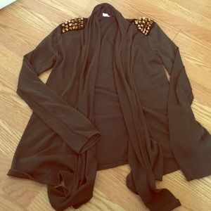 Long sleeve hunter green cardigan