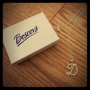 "D" silver necklace