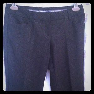 Express Stylist pant in black paisley. Low rise