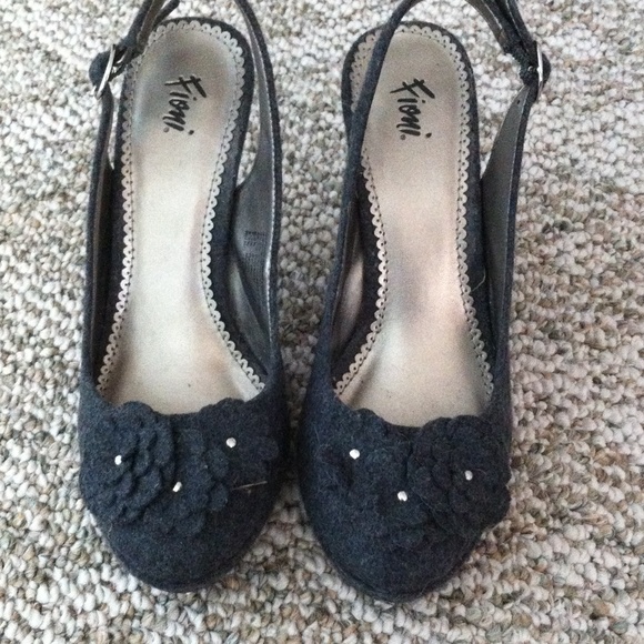 Dark grey heels