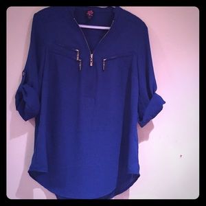 Royal Blue 2B Bebe Blouse