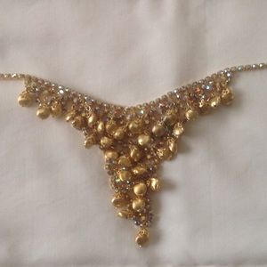 Necklaces & vintage gold pink rhinestone bracelet