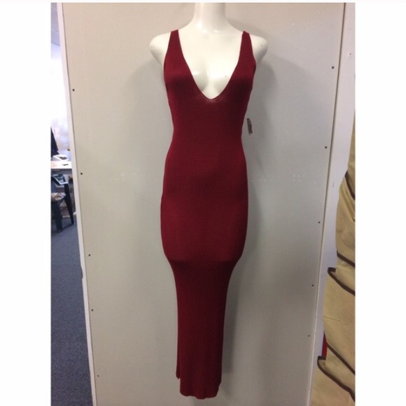 Beautiful red sweater dress