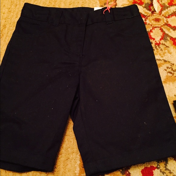 New girls youth uniform navy shorts sz 5