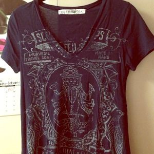 J CREW T shirt with intricate designs
