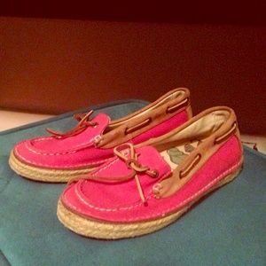 Pink speedy topsider beach shoes
