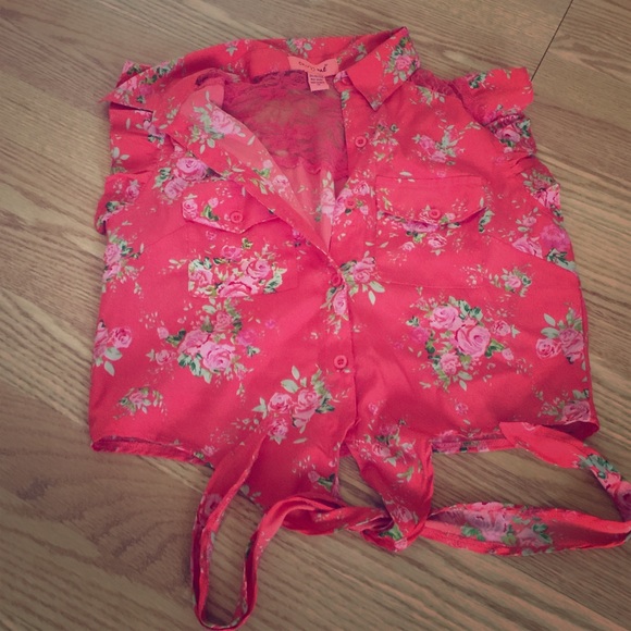 Floral button up
