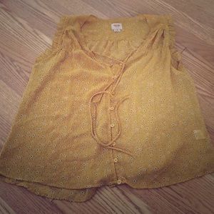 Mustard yellow blouse with design