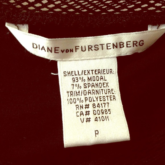 DIANE VON FURSTENBURG long sleeved black bodycon