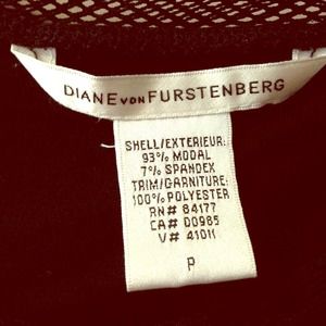 DIANE VON FURSTENBURG long sleeved black bodycon