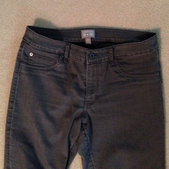 Converse One Star Grey Skinny Jeans Size 8