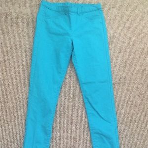 H&M Teal Zippered Back Pants