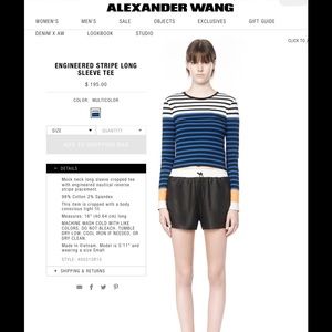 Alexander Wang Engineered Stripe tee sz S