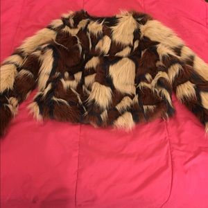 Multi color Faux fur coat