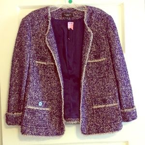 Stylish but classic Talbots Jacket in purple/tan