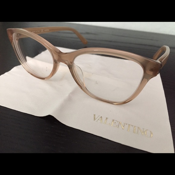 Rx Authentic Valentino eye glasses (nude frames)
