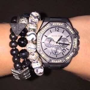 Authentic Steel/gray Michael Kors Watch.