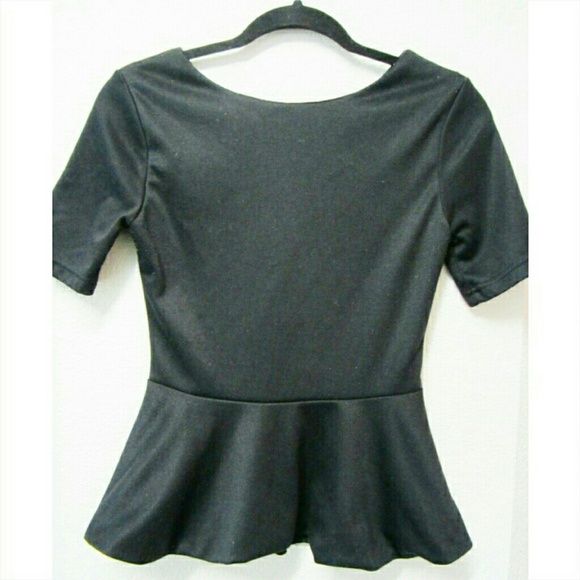 💕SOLD💕GORGEOUS Black Thick Cotton Peplum
