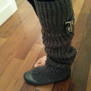 Adidas by Stella McCartney flats w/ leg warmer