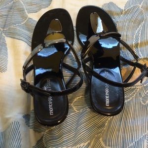 Black sandals... Never worn