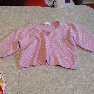 Cropped escada polka dot sweater wool blend 44