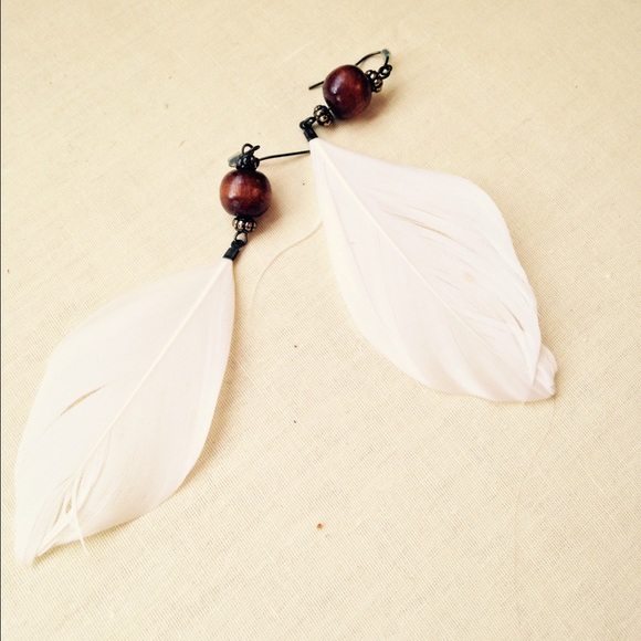 Aztec style feather earrings