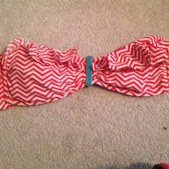 Coral and teal bandeau