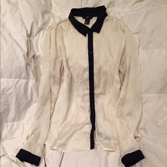 Silky Black & Cream Oxford Shirt