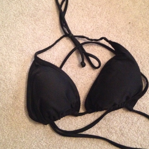 Black triangle bikini top and bottom
