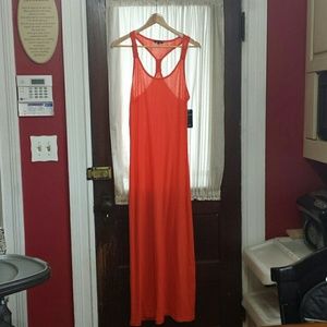 NWT Bright orange maxi dress