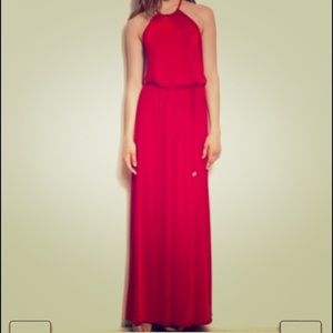 Armani Exchange long red dress