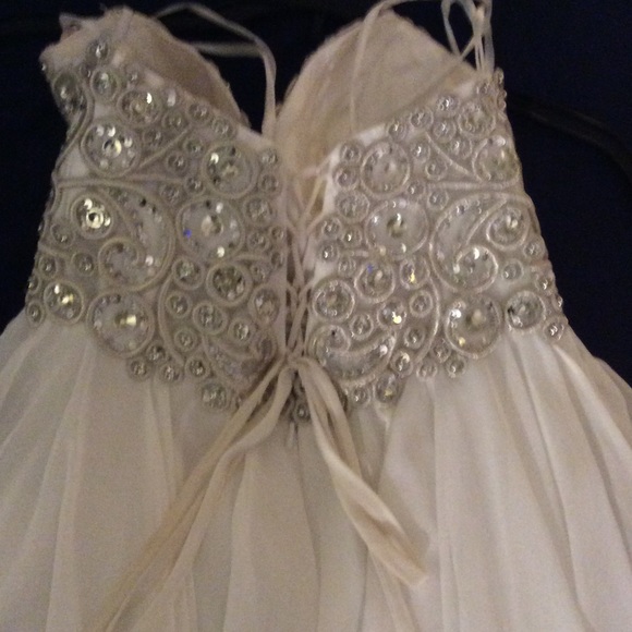 Strapless White Prom/Evening Dress - Picture 3 of 4