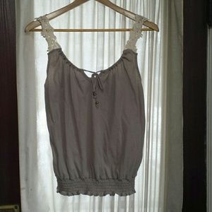 Toupe colored tank top